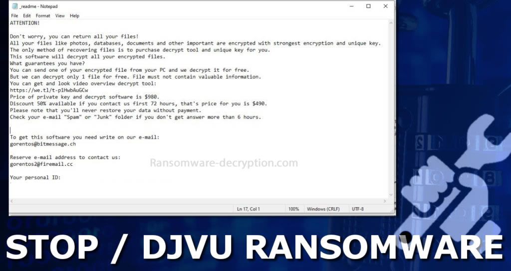 STOP Ransomware Decryption Service & Data Recovery In Europe